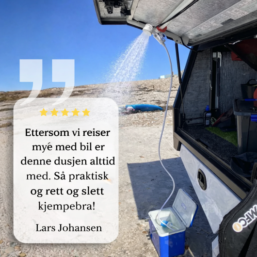Portabel vannpumpe: Sett med slange og munnstykker